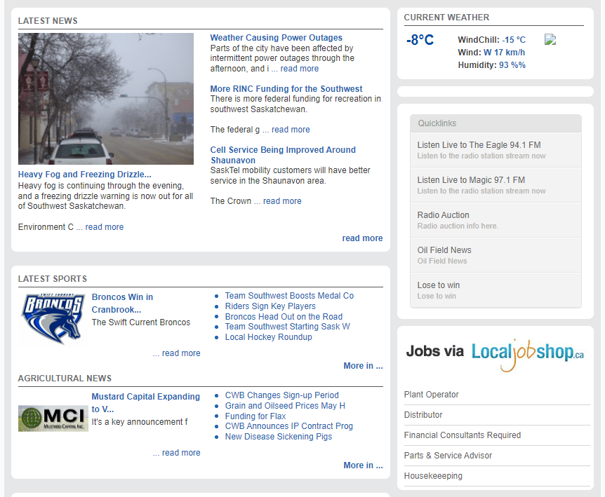 to the newlook Swift Current Online